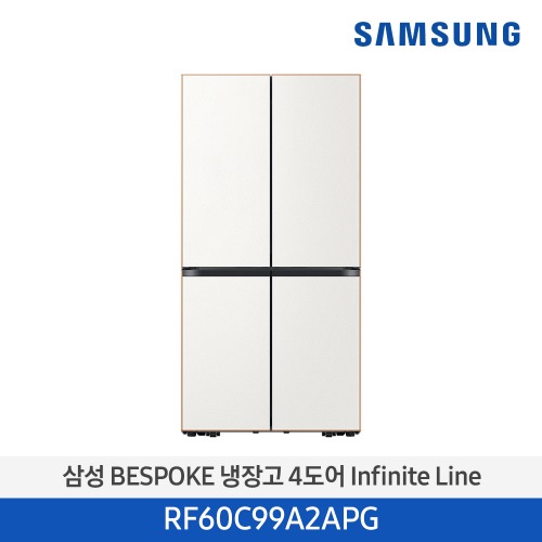 BESPOKE 정수기 냉장고 Infinite Line 4도어 키친핏 585 L (오토 아이스/위스키볼, 이온살균)